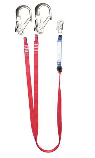 AZ002/BW800/AZ023X2 – Kolon Tipi Çift Kollu Şok Emicili Lanyard